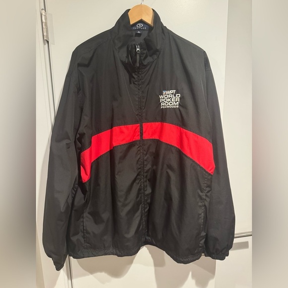 WPT World Poker Tour | World Poker Room Foxwoods Men’s XL Black Windbreaker - Picture 3 of 7